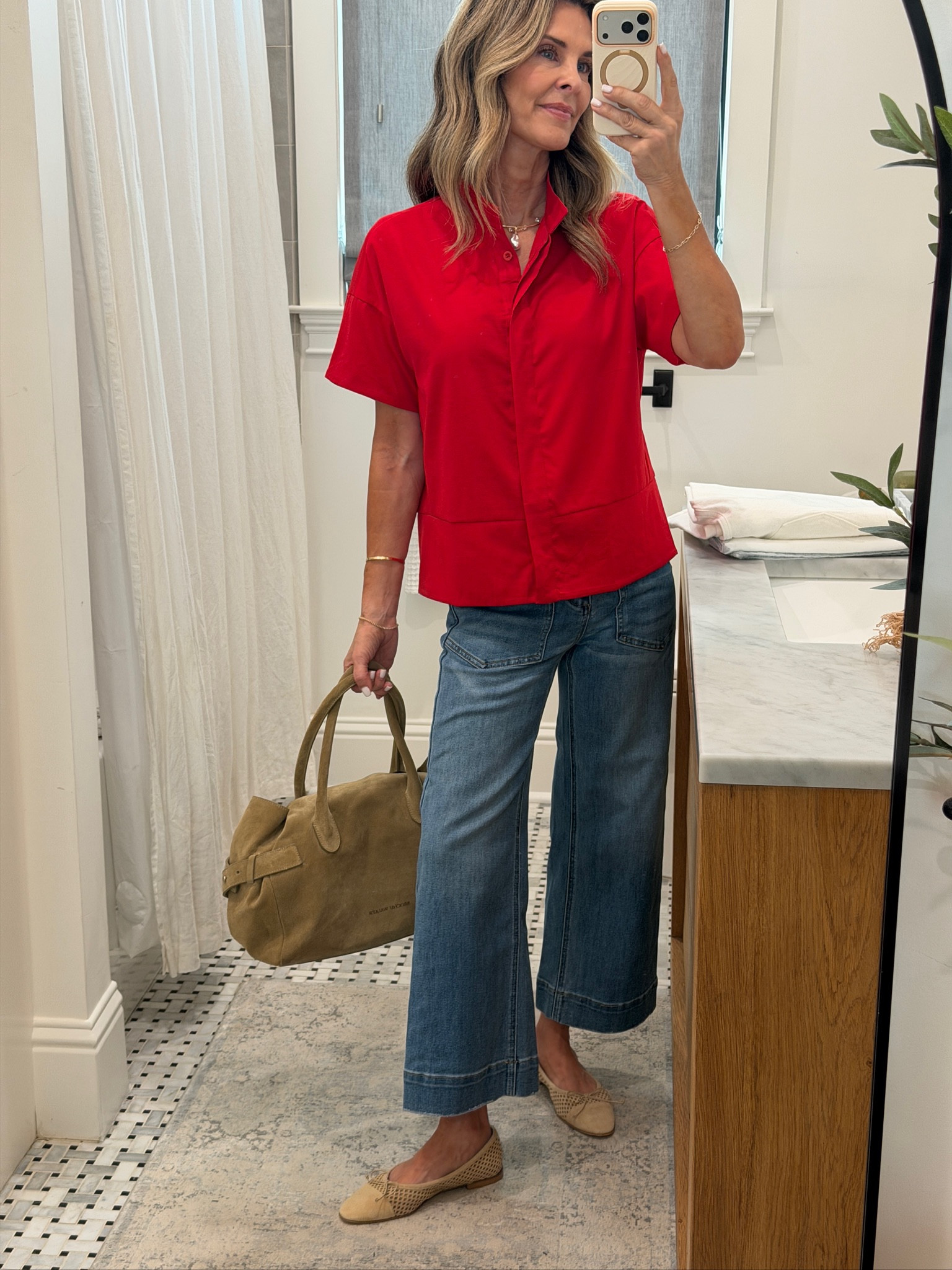 OOTD! I’m 5’6’’
-Amazon jeans TTS
-Shoes TTS
-Red top sz S

#LTKSeasonal #LTKOver40 #LTKootd