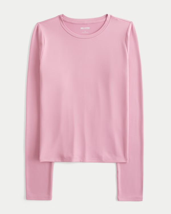 Women's Seamless Fabric Long-Sleeve Crew Top | Women's Tops | HollisterCo.com | Hollister (US)