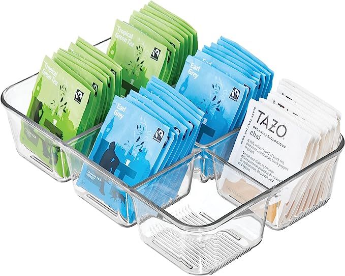 iDesign Linus Plastic Divided Packet Organizer, Holder for Condiments, Sugar, Salt, Pepper, Sweet... | Amazon (US)