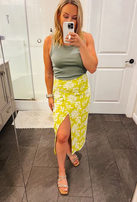 Colorful patterned skirt outfit #summerstyleinspo #summeroutfitideas #vacationstyle

#LTKSeasonal #LTKFind #LTKshoecrush