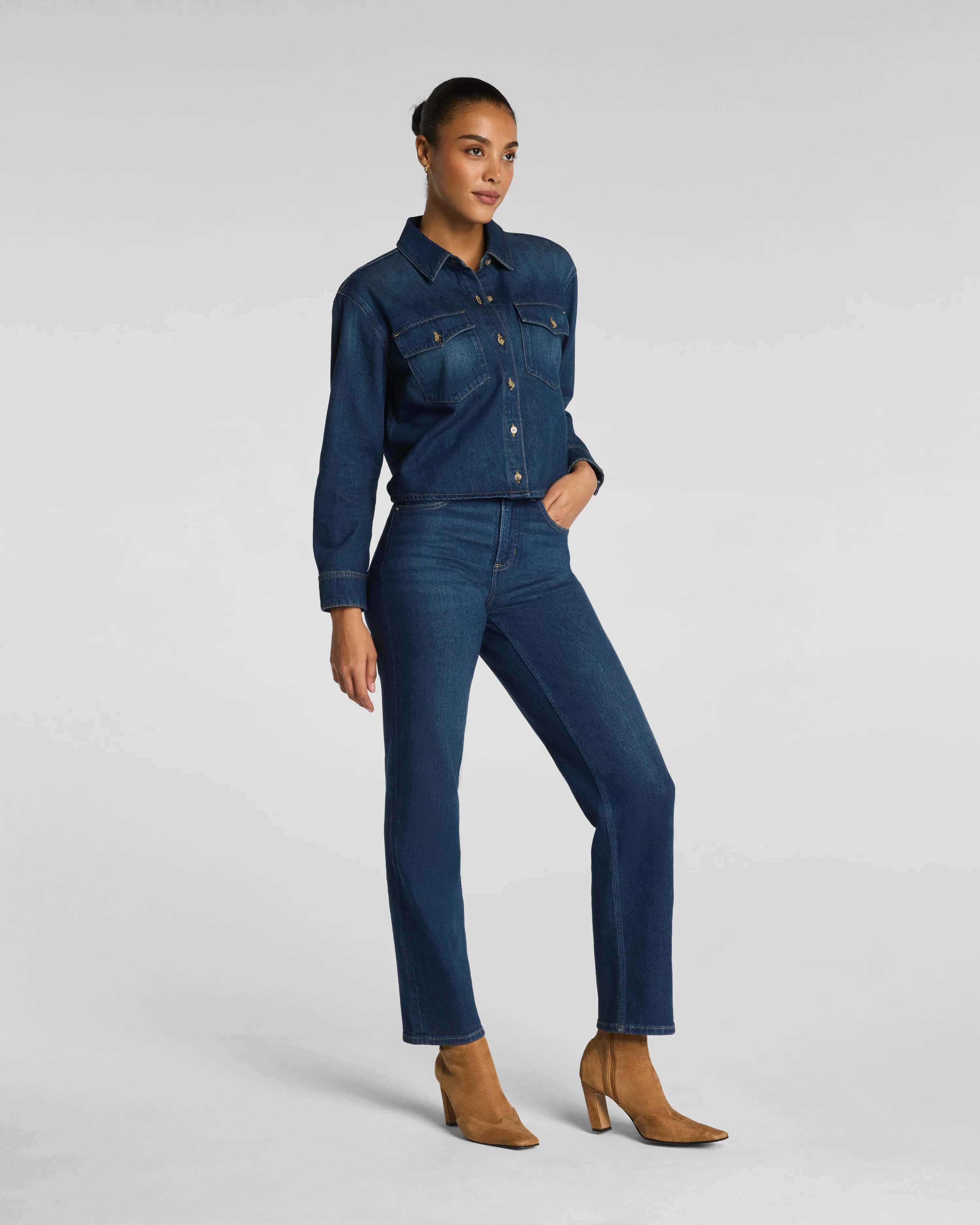 Mid-Rise 90s Straight Leg Jeans | Spanx