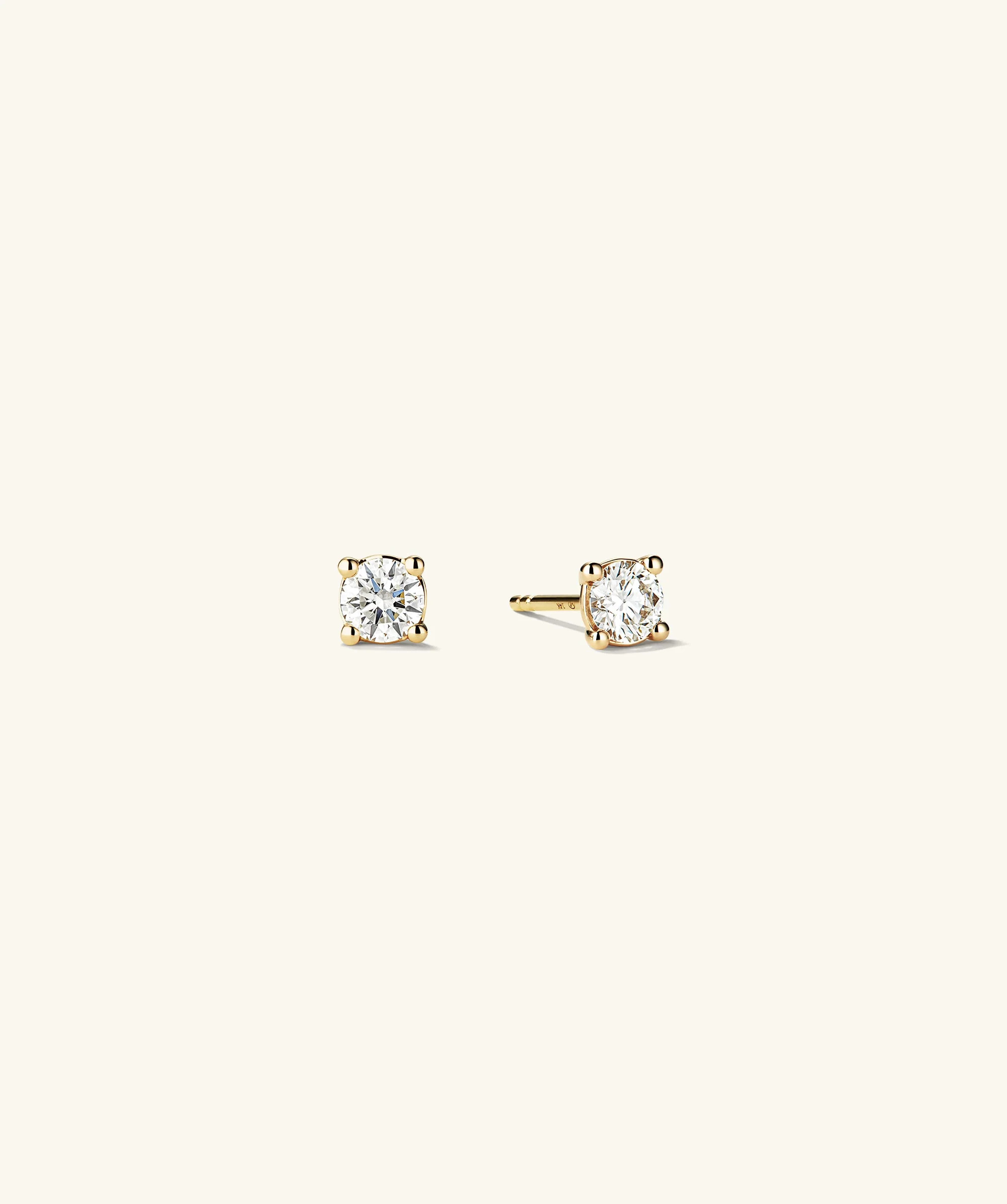 Lab Grown Diamond Round Studs 0.5 TCW | Mejuri Fine Crew