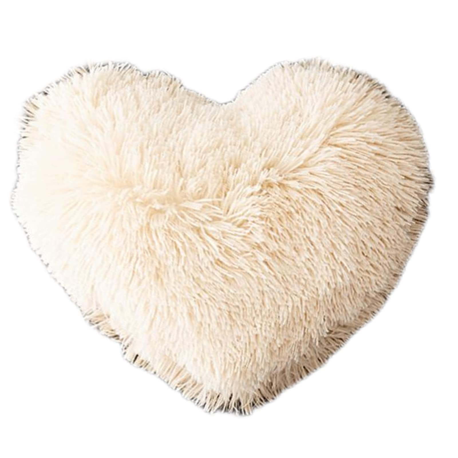 MorroMorn Fluffy Heart Throw Pillows, Shaggy Decorative Pillow for Sofa Couch Bed, Cute Room Deco... | Amazon (US)