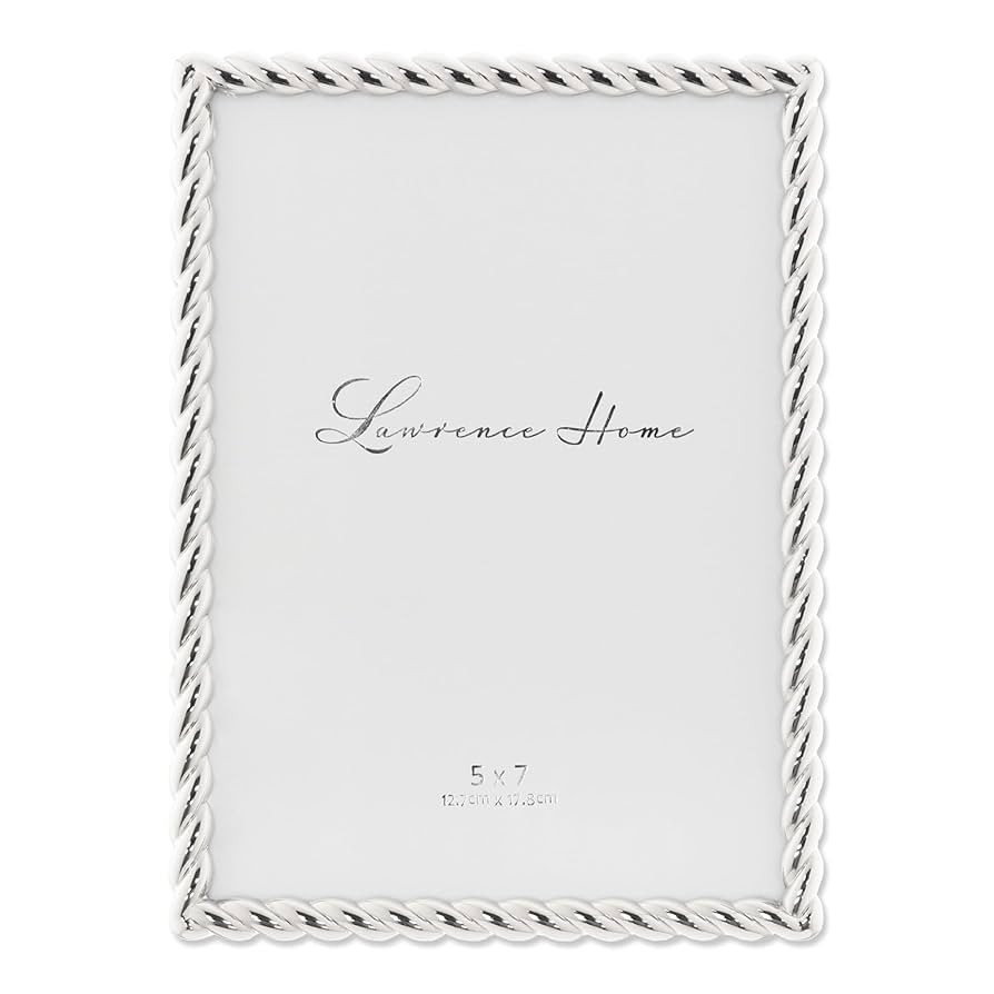 Lawrence Frames Rope Design Metal Frame, 5x7, Silver | Amazon (US)