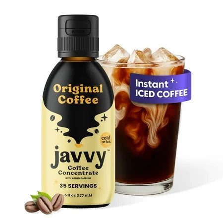 Javy Coffee Concentrate Liquid, Iced & Hot Brewed Coffee, Makes 35 Cups, Low Acid Cold Brew Beverage, Medium Roast Arabica, Unsweetened & Sugar-Free | Walmart (US)