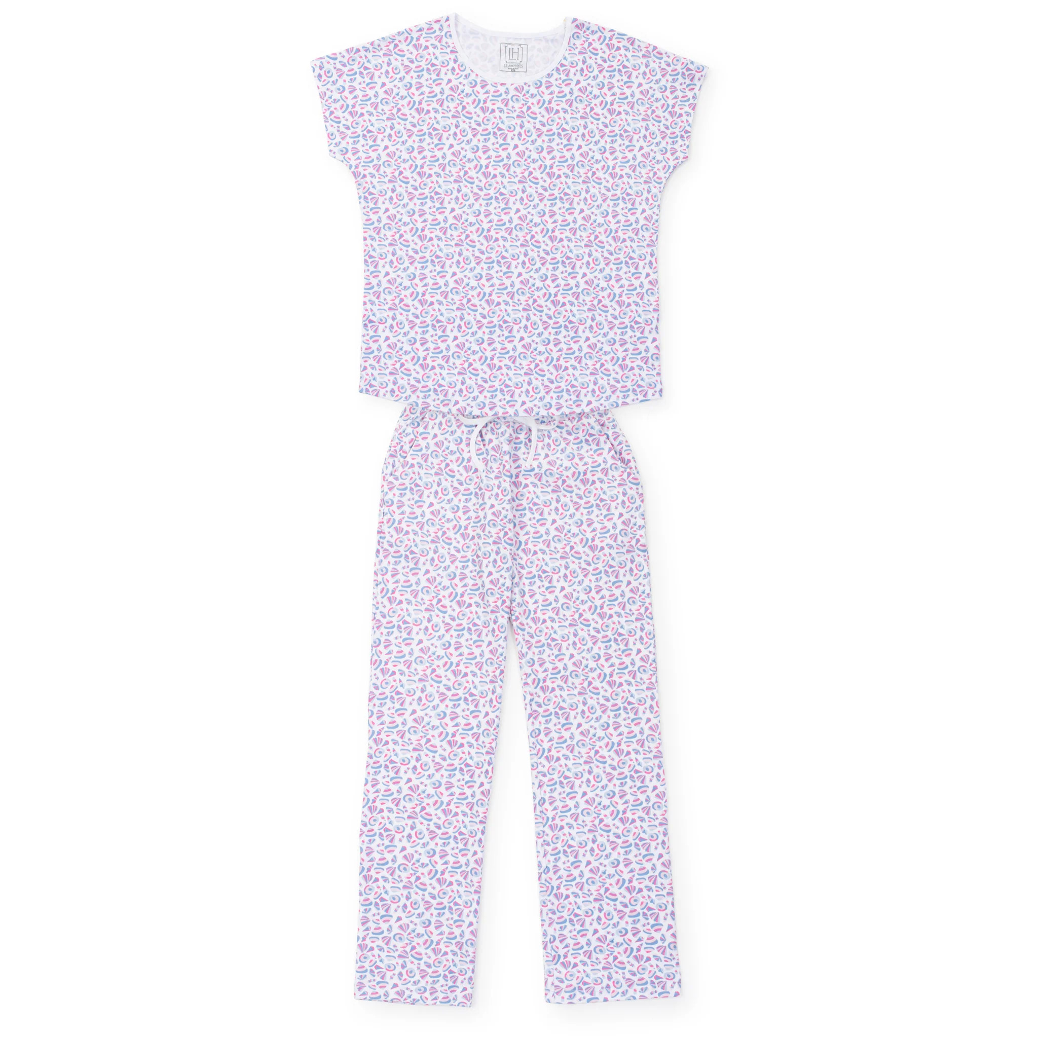 Marcia Women's Pajama Pant Set - Seashells on the Seashore | Lila and Hayes