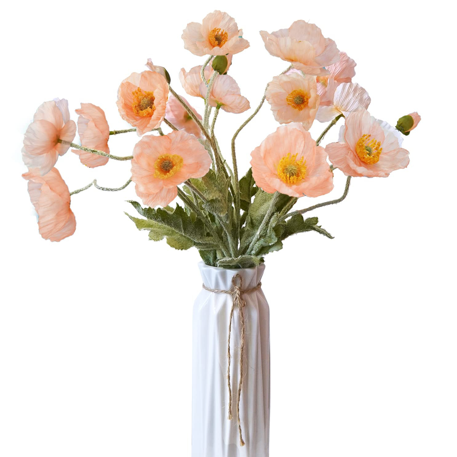 Artificial Flowers 5Pcs Poppies Flowers Artificial Silk Flowers for Home Office Wedding Outdoor D... | Amazon (US)