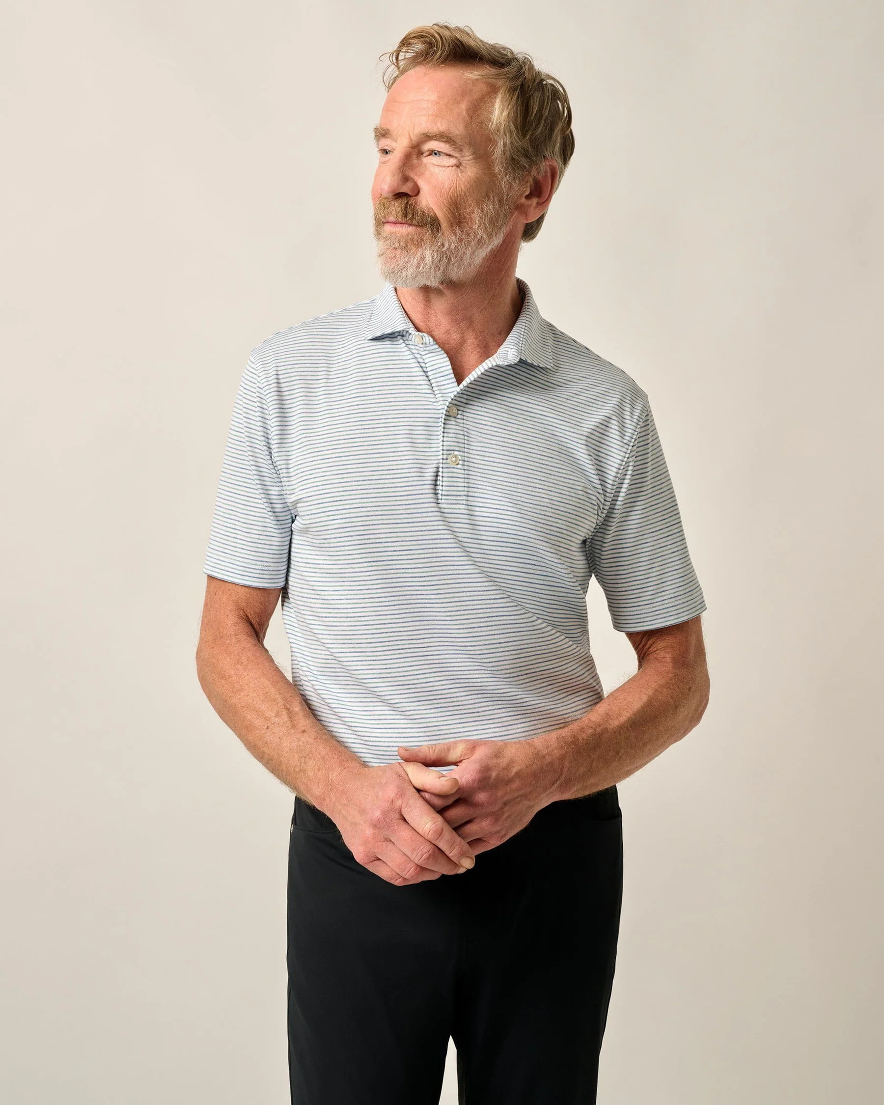 Performance Jersey Polo - Vik Stripe | johnnie O