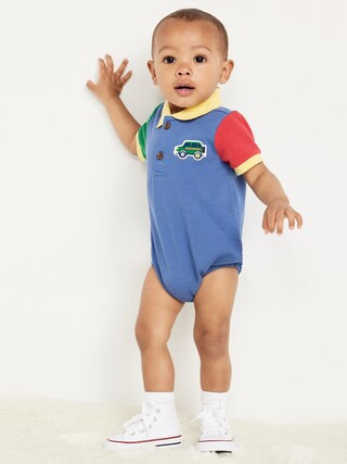 Short-Sleeve Polo One-Piece for Baby | Old Navy (US)