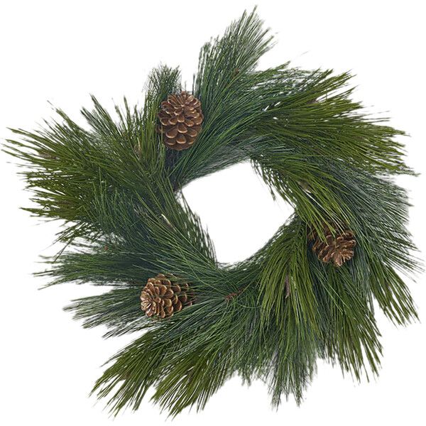 Long Needle Pine & Pinecone Candle Wreath Centerpiece | Maisonette