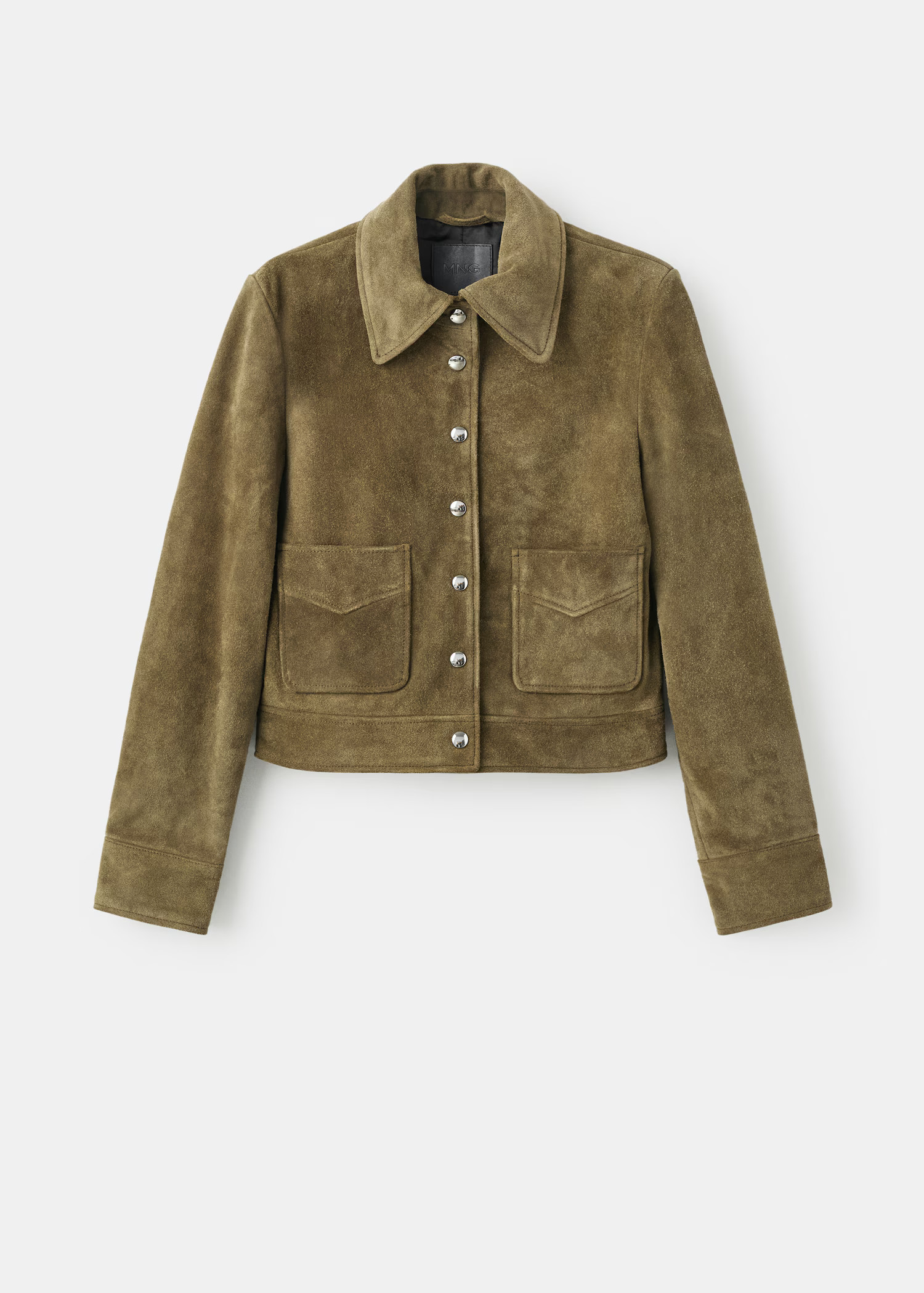 Suede leather jacket with buttons - Women | MANGO USA | Mango (US/MX/AU)