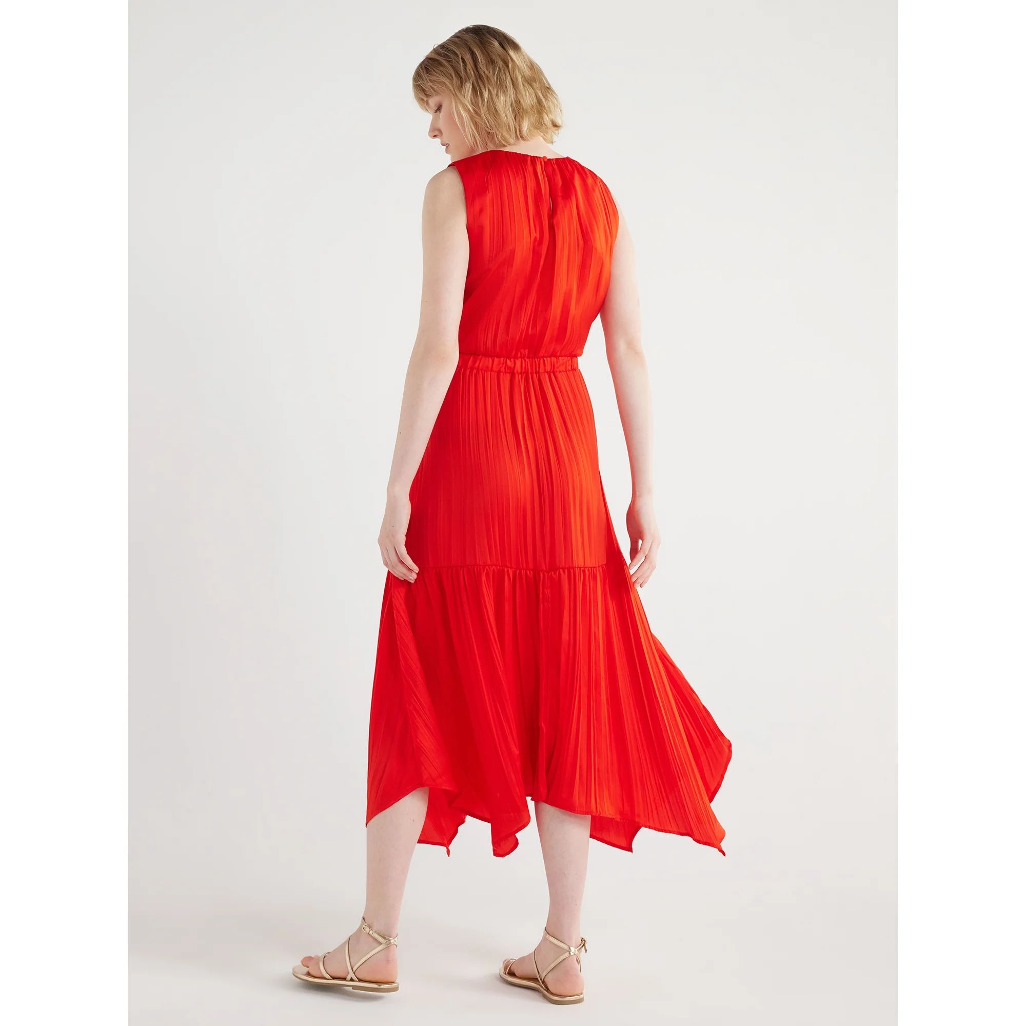 Scoop Women's Sleeveless Handkerchief Hem Dress, Sizes XS-XXL | Walmart (US)