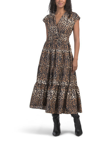 Animal Luxe Maxi Dress For Women, Cotton | TJ Maxx