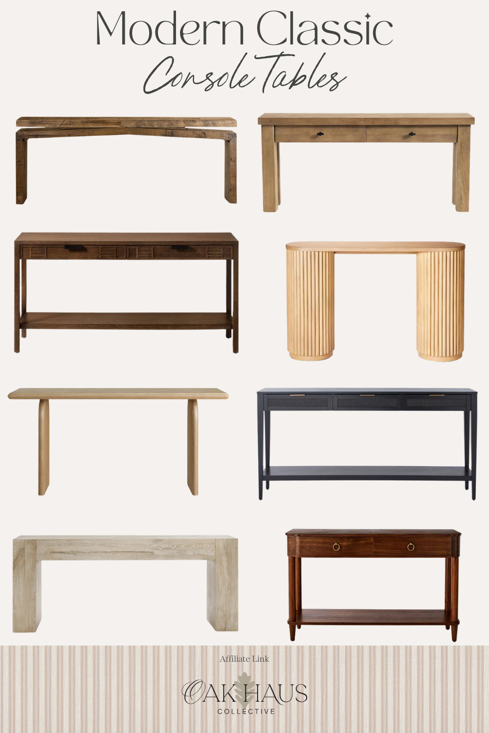 Modern Classic Console Tables, Console, entryway table, entryway decor, waterfall table, console with drawers, console with storage, modern consoles 

 #LTKHome