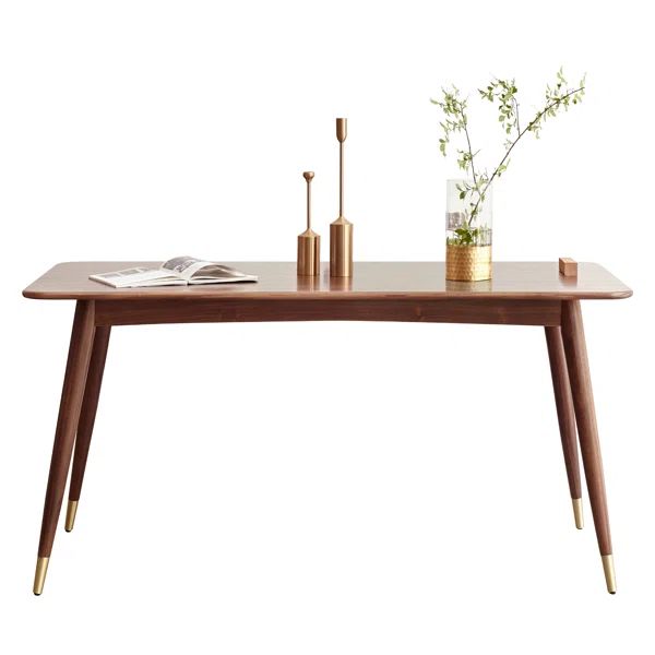 Natural Black Walnut Solid Wood Rectangular Dining Table 51.1" L | Wayfair North America