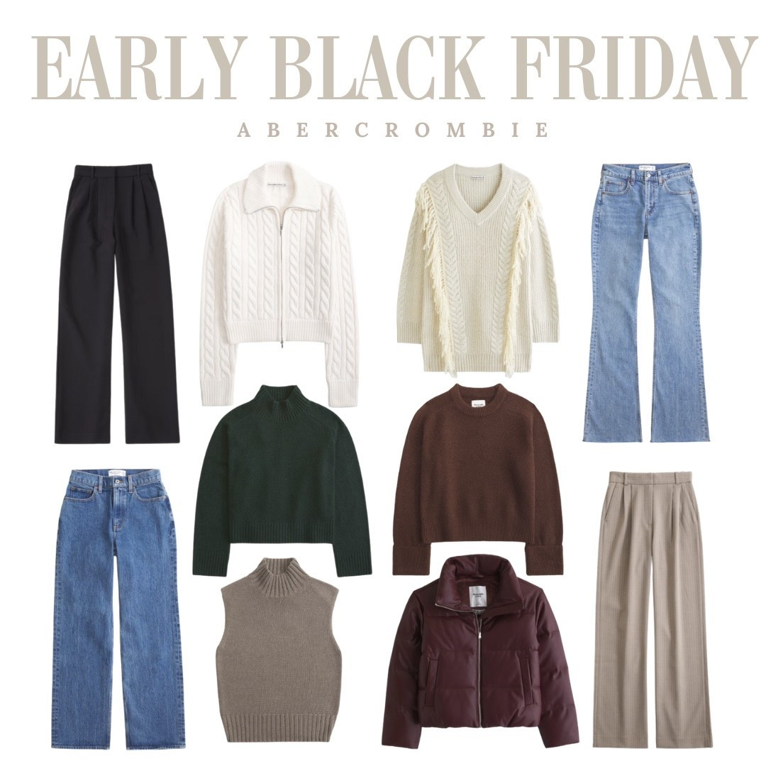 Abercrombie Early Black Friday deals are live! With 25-50% off sight wide! Perfect time to stock up on staples or grab a few Christmas presents! 

#LTKOver40 #LTKHoliday #LTKCyberWeek