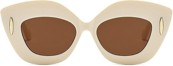 COTIA Fashion Cat Eye Polygon Irregular Sunglasses for Women Men Personality Vintage Rivets Overs... | Amazon (US)