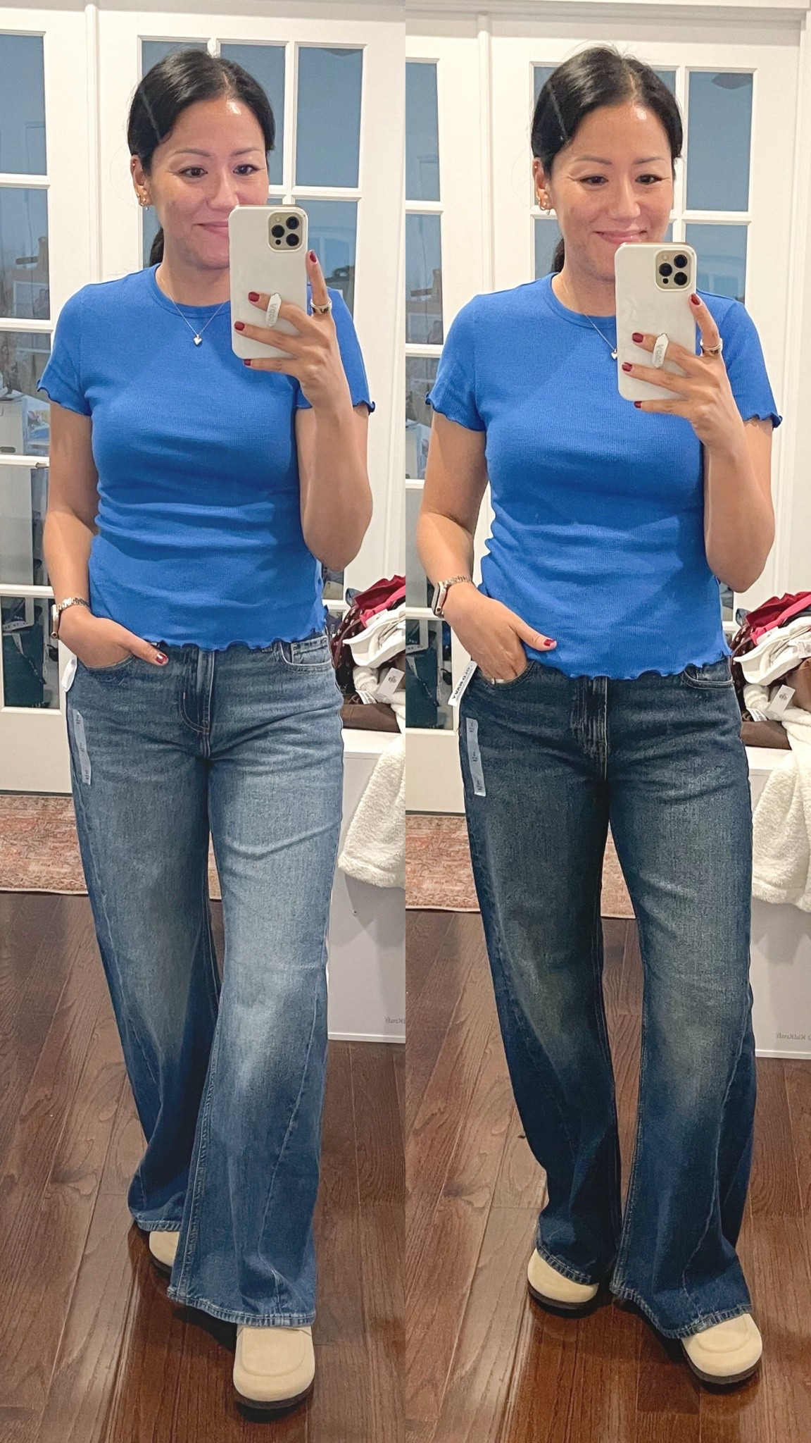 Size small tee
Size 2 jeans

Old navy twisted flare jeans

#LTKSaleAlert #LTKOver40 #LTKSeasonal