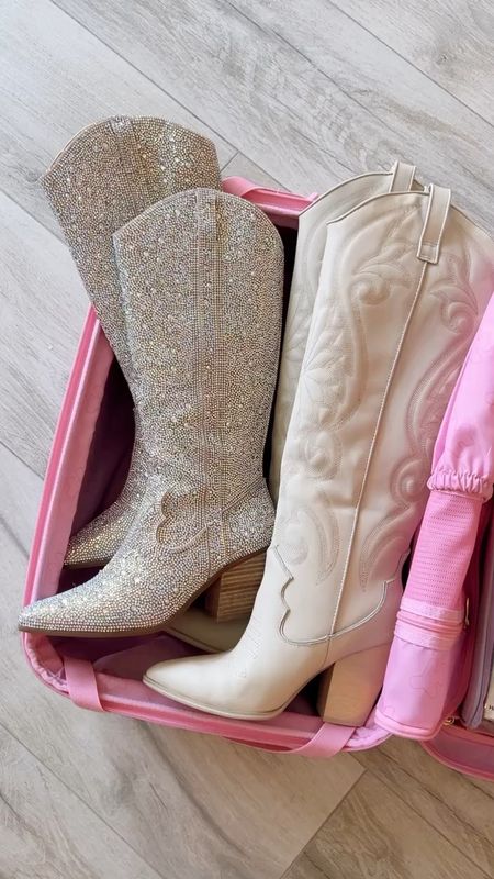 cowboy boots, western boots, bachelorette party, nashville, country concert, white boots, rhinestone boots, steve madden 

#LTKwedding #LTKshoecrush #LTKSeasonal