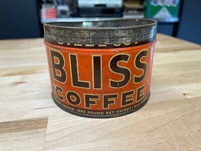 Vintage Bliss Coffee One Pound Tin Can Litho No Lid | eBay US
