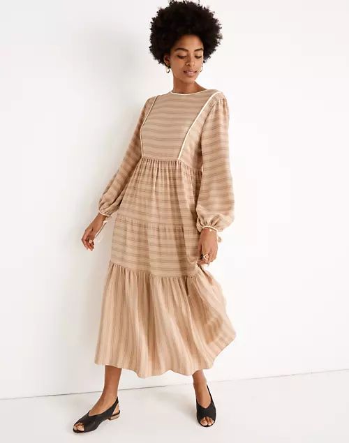 Madewell x Christy Dawn Striped Tallulah Tie-Back Midi Dress | Madewell