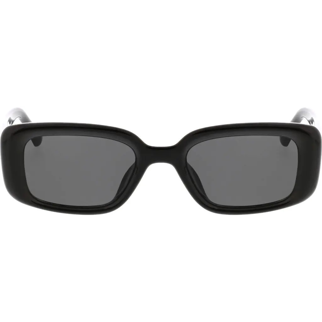 Roxy 51mm Slim Rectangle Sunglasses in Black at Nordstrom Rack | Nordstrom Rack