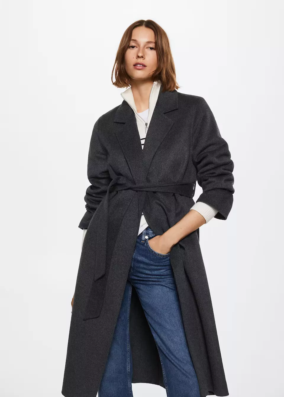 Wool coat with handmade belt curated on LTK