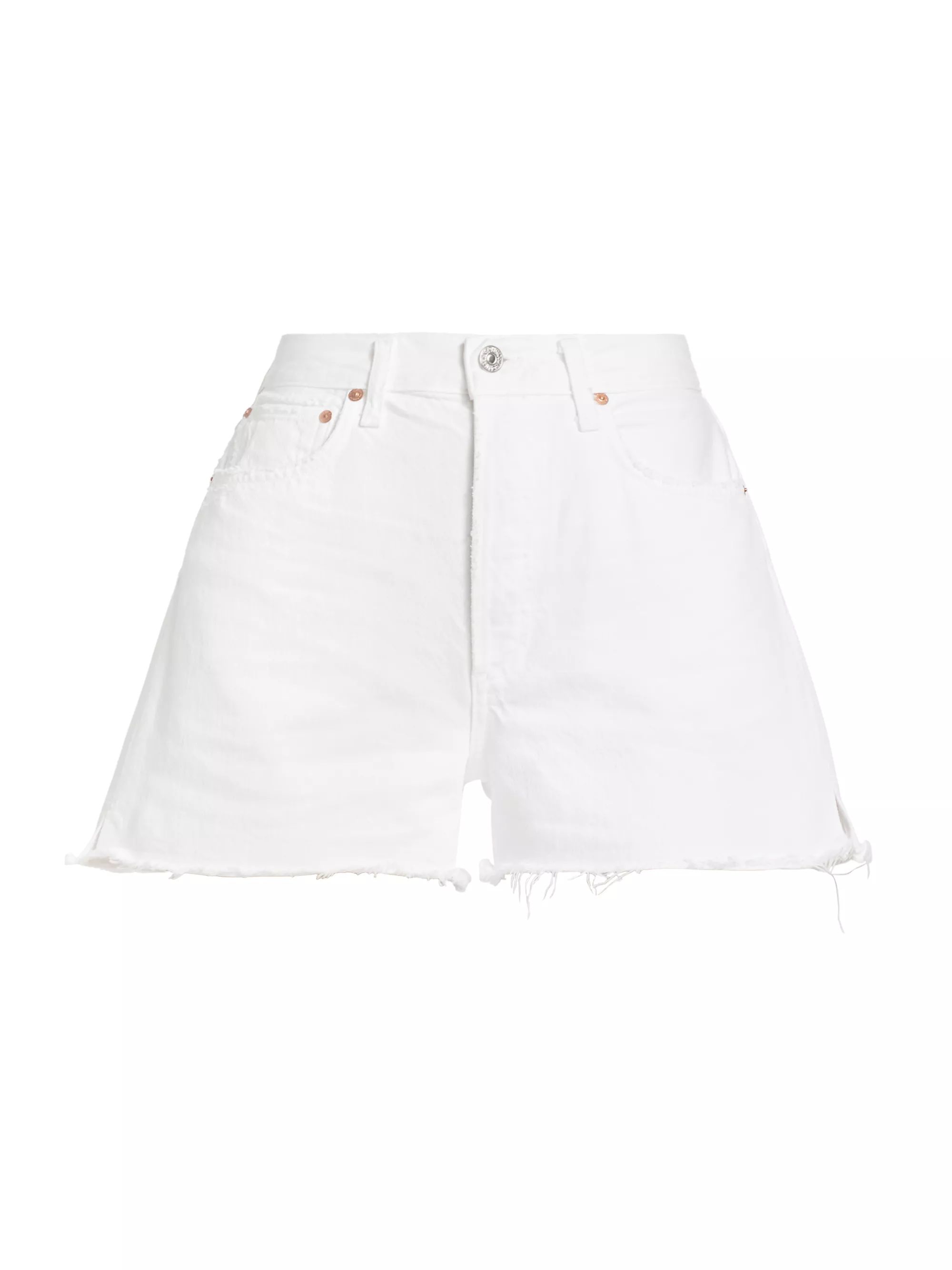Marlow High-Rise Cut-Off Denim Shorts | Saks Fifth Avenue