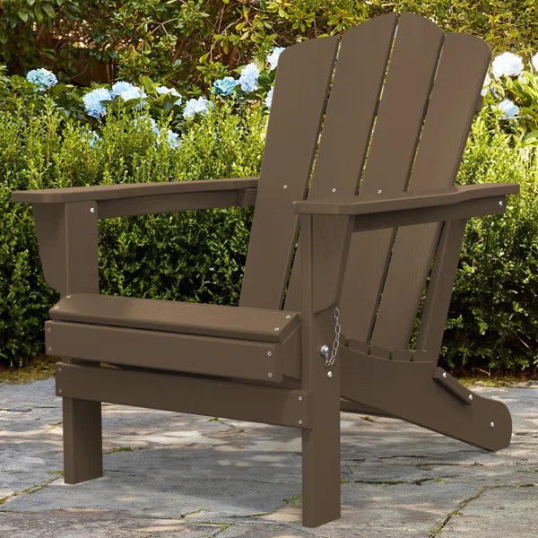 Wolak High Density Polyethylene Folding Adirondack Chair | Wayfair North America