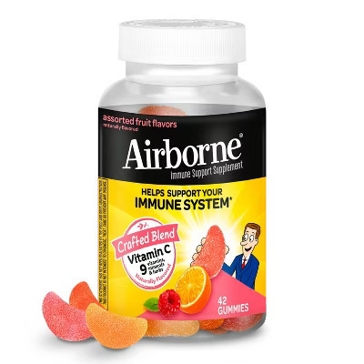 Airborne Original Immune Support Gummies - Assorted Fruit Flavors - 42ct: Gluten-Free, Multivitamins, Gummy Form | Target