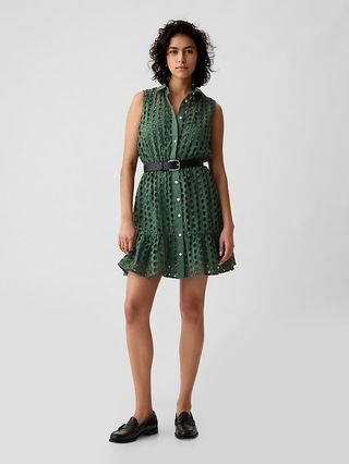 Eyelet Tiered Mini Dress | Gap (US)