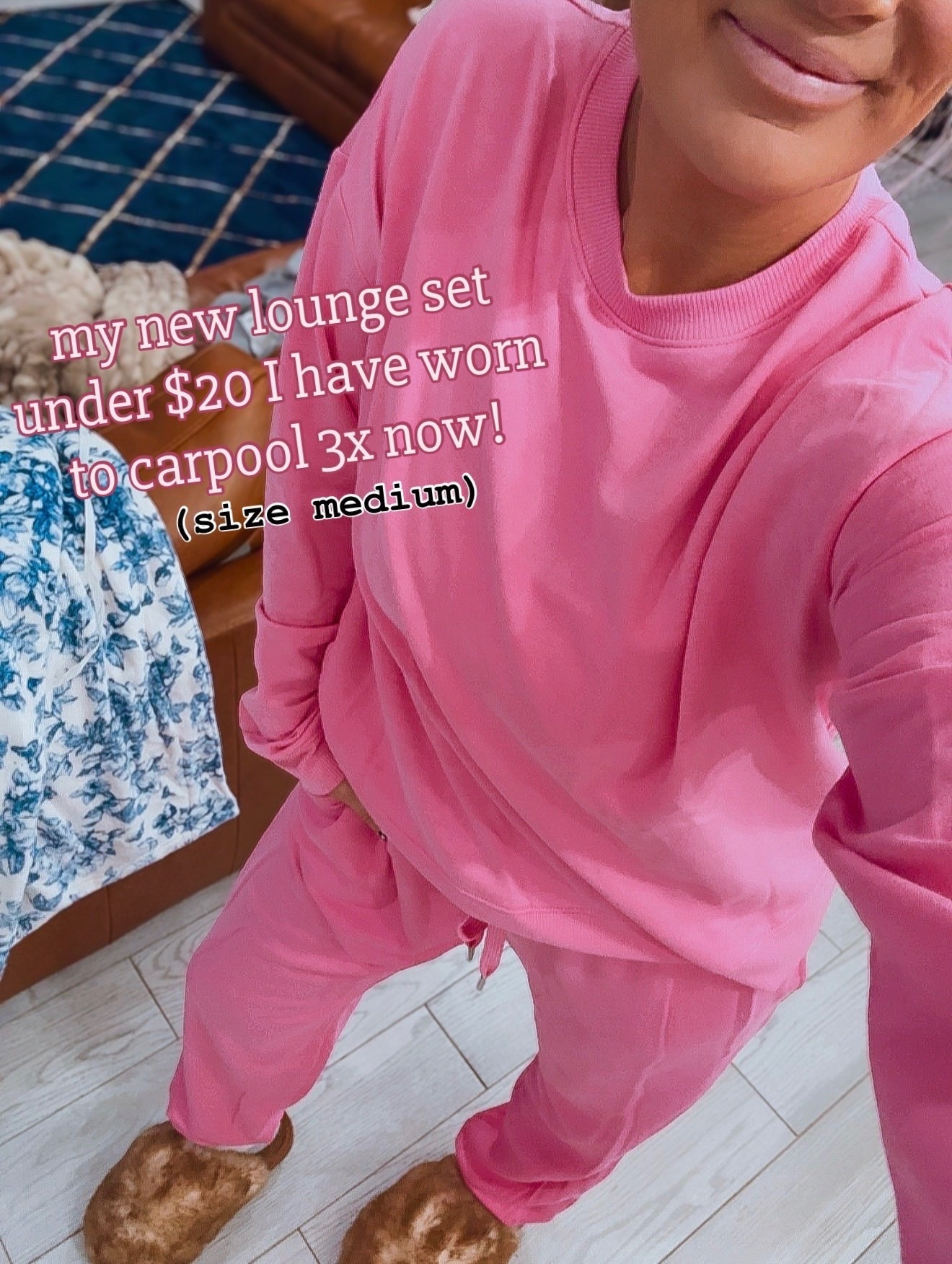 OBSESSED with the color and fit of this lounge set from Walmart - medium