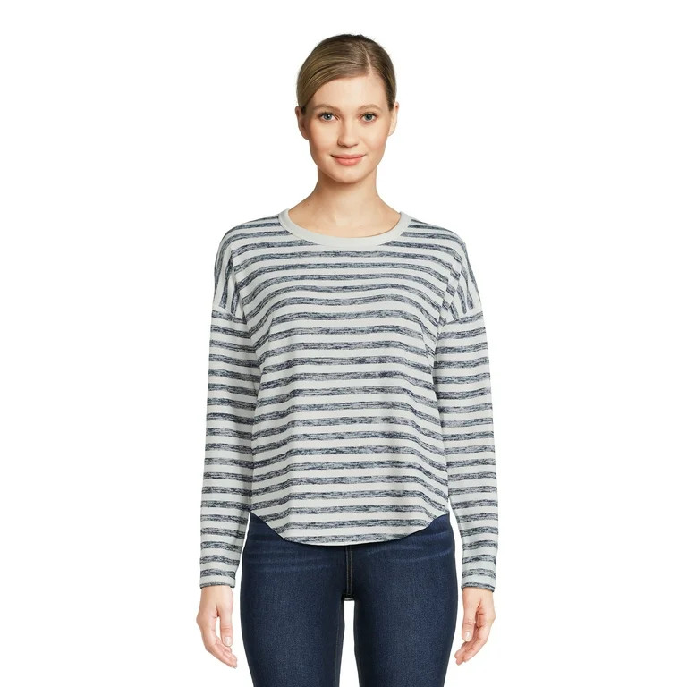 Time and Tru Women's Long Sleeve Hacci Top (2 Pack) | Walmart (US)