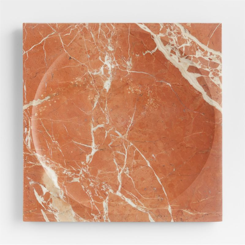 Rosa Marble Serve Platter by Athena Calderone + Reviews | Crate & Barrel | Crate & Barrel