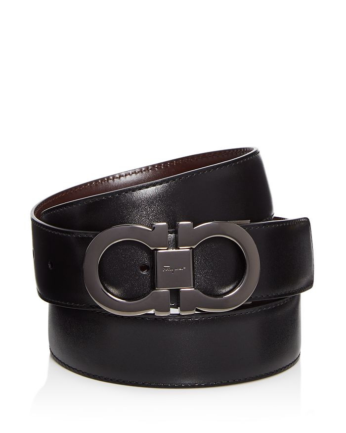 Men's Double Gancini Buckle Reversible Leather Belt | Bloomingdale's (US)