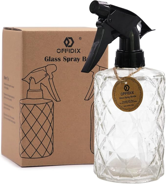 OFFIDIX Glass Spray Bottle, Plant Mister,Pressure Watering Can, Water Spray Bottle with Adjustabl... | Amazon (US)