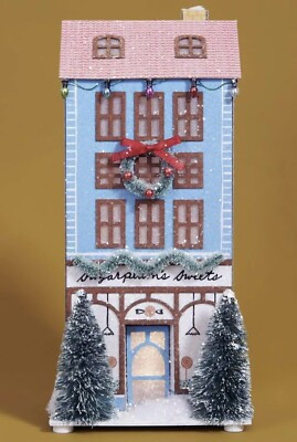 Anthropologie George & Viv Light-Up Holiday Village Sugar Plum Sweet Shop BNWT  | eBay | eBay US