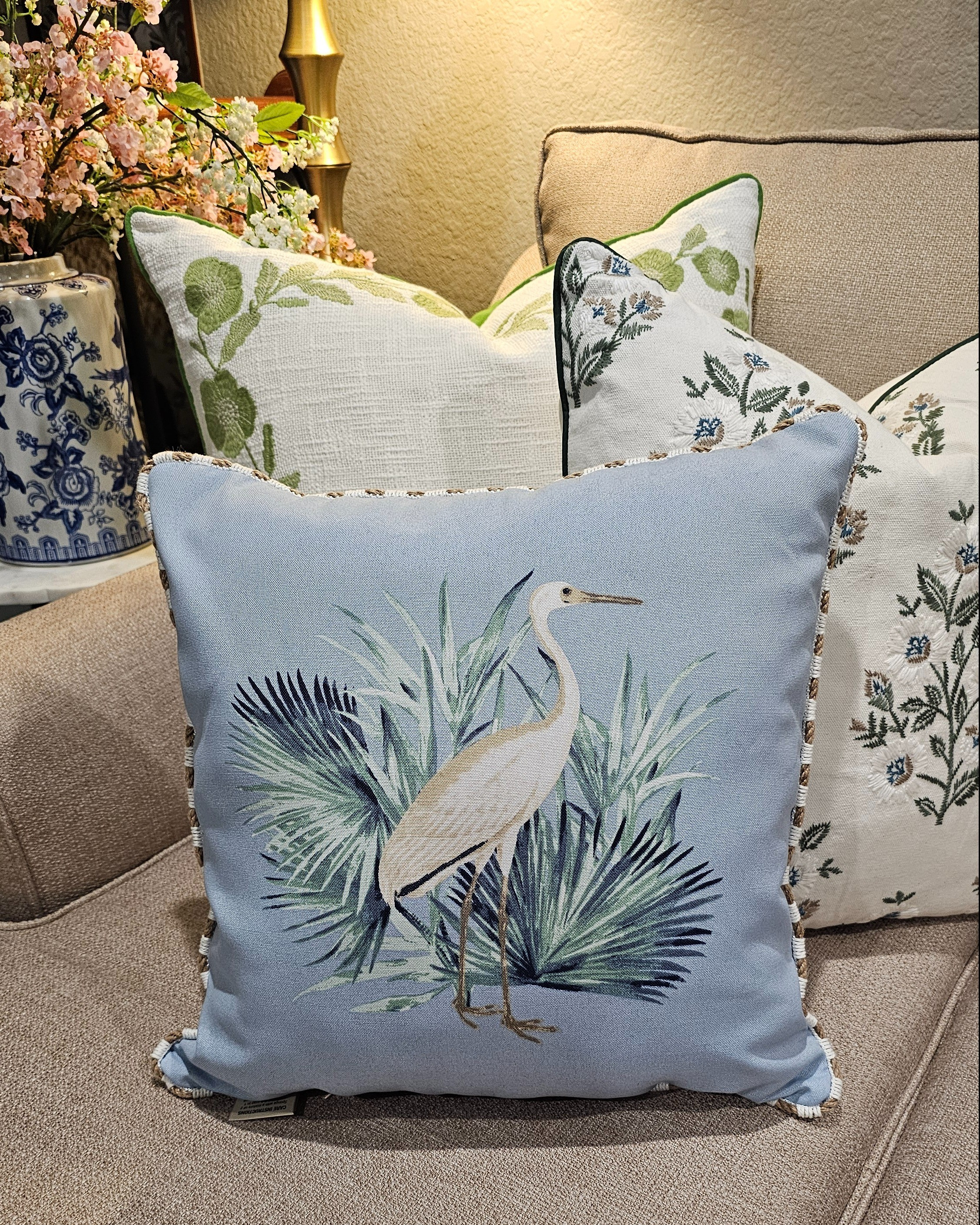 Clearance find @lowes - Blue Crane Pillow #budgethomedecor

#LTKHome