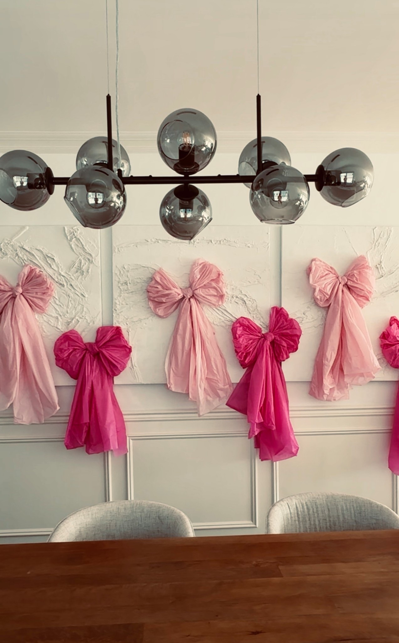 Just hung these giant bows from disposable tablecloths. So cute!

#valentine #decor #bow #walmart #galentine #hosting

#LTKHome #LTKValentine #LTKSeasonal