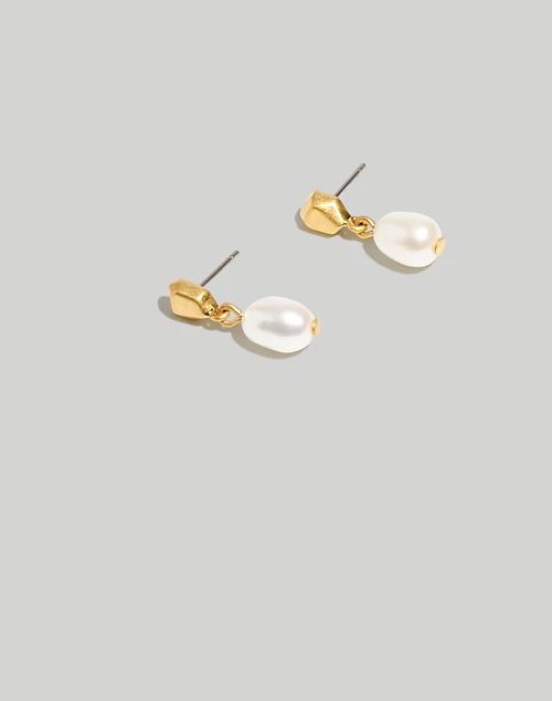 Freshwater Pearl Puffed Drop Earrings | Madewell