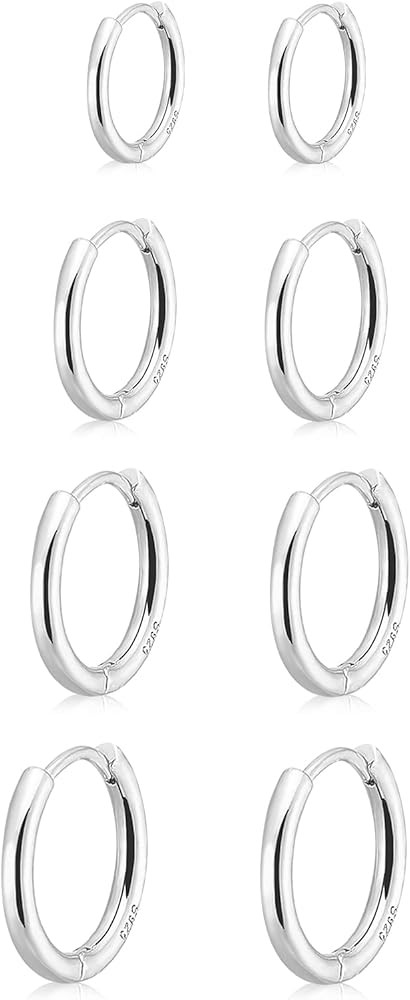 Small Gold Huggie Hoop Earrings Set for Women 14K Real Gold Plated Hypoallergenic Lightweight Ear... | Amazon (US)