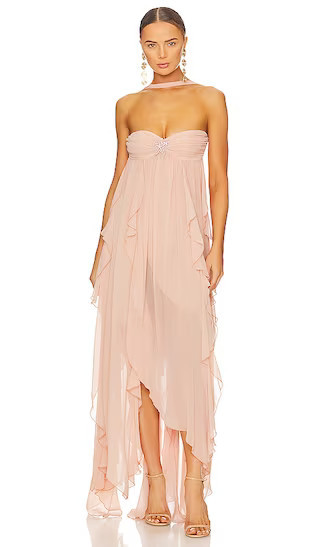 Mariah Dress in Pink | Light Pink Dress | Peach Dress | Nude Dress | Blush Dress | Strapless Dress | Revolve Clothing (Global)