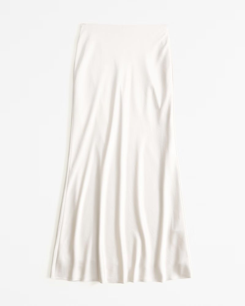 Elevated Satin Column Maxi Skirt | Abercrombie & Fitch (US)