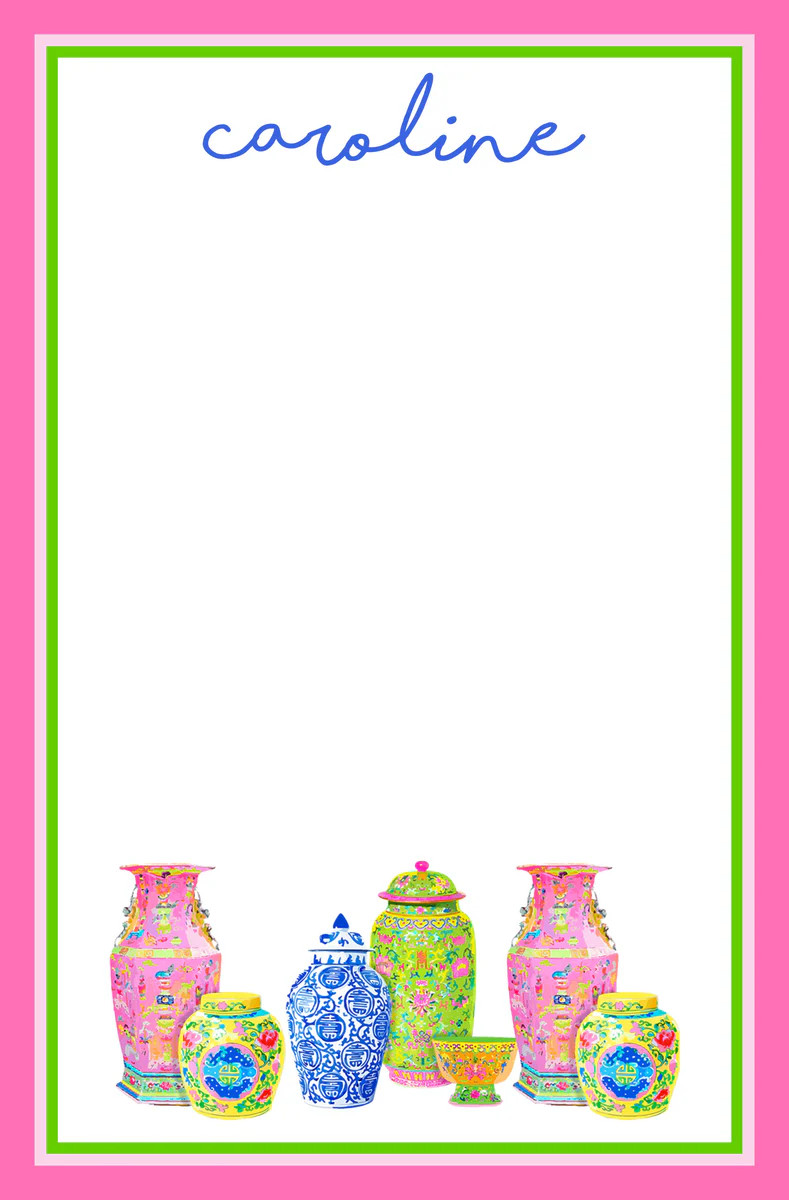 Haute Chinoiserie Personalized Notepad, Multiple Sizes Available | Taylor Beach Design