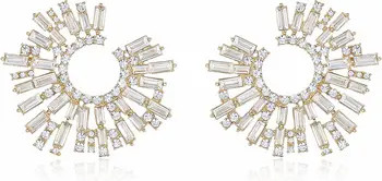Crystal Frontal Hoop Earrings | Nordstrom