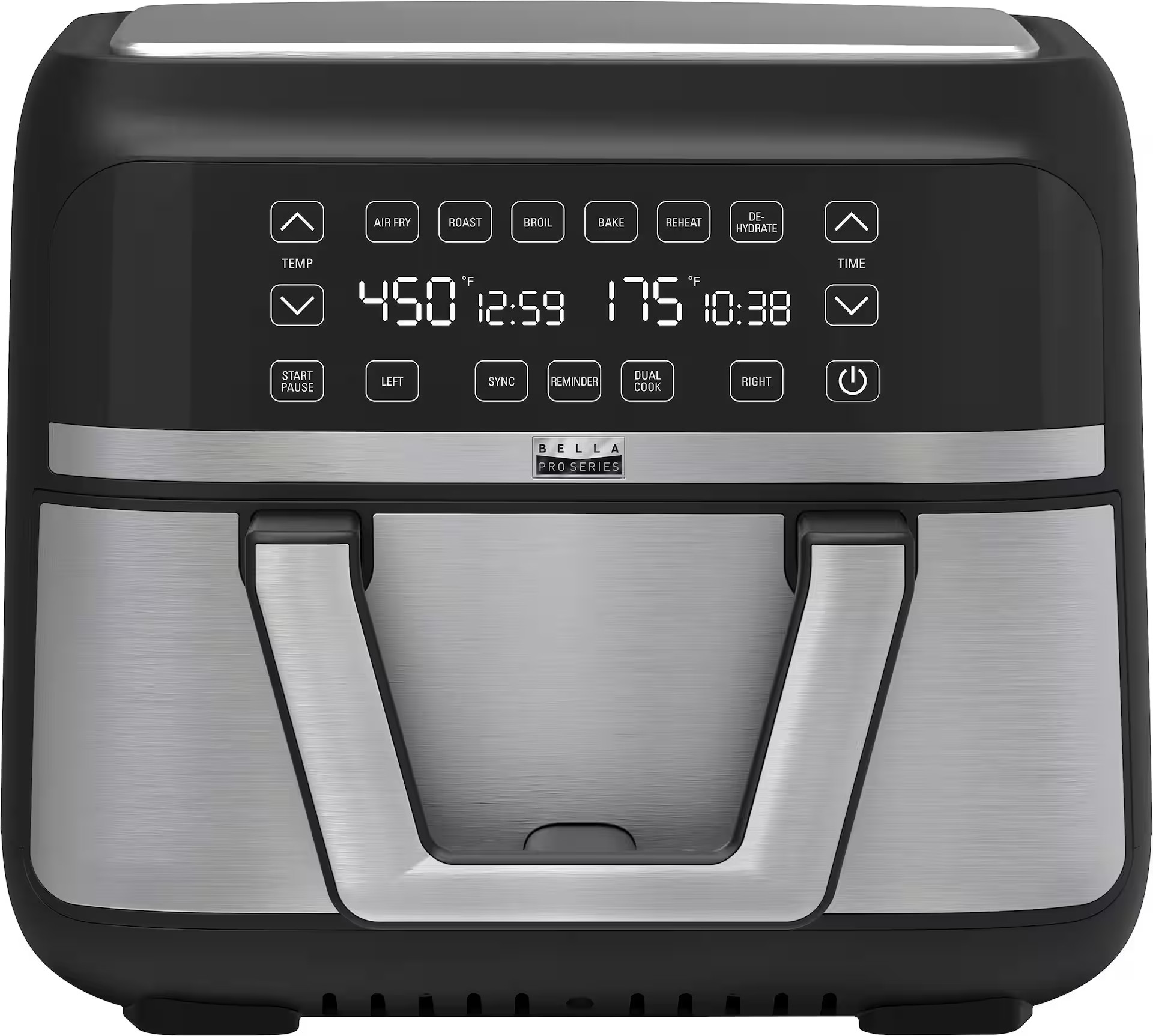 Bella Pro Series 9-qt. Digital Air Fryer with Dual Flex Basket Stainless Steel 90136 - Best Buy | Best Buy U.S.