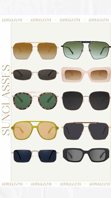 Loving these sunglasses from Amazon!
Summer | sunnies | under 20

#LTKtravel #LTKstyletip #LTKfindsunder50