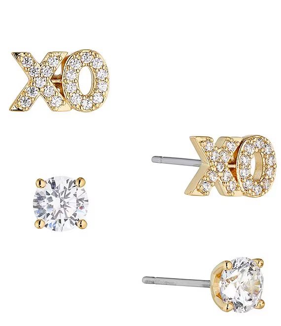 Nadri Heartbreaker Pave XO and CZ Stud Earrings Set | Dillard's | Dillard's