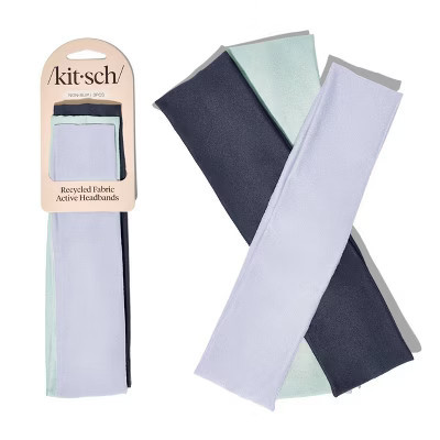 Kitsch Recycled Fabric Narrow Active Headbands Set- Garden Bouquet - 3ct | Target