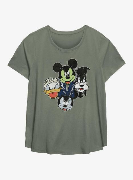 Disney Mickey Mouse & Friends Halloween Heads Womens T-Shirt Plus Size | BoxLunch
